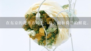 在东京的花卉市场上，有云南和荷兰的鲜花，云南的竞争优势...